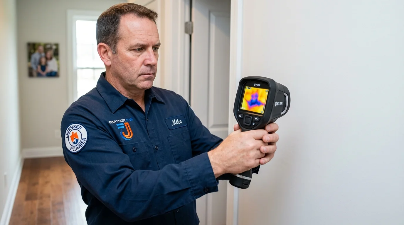 Thermal imaging leak detection by Johns Plumbing LLC in Sturbridge